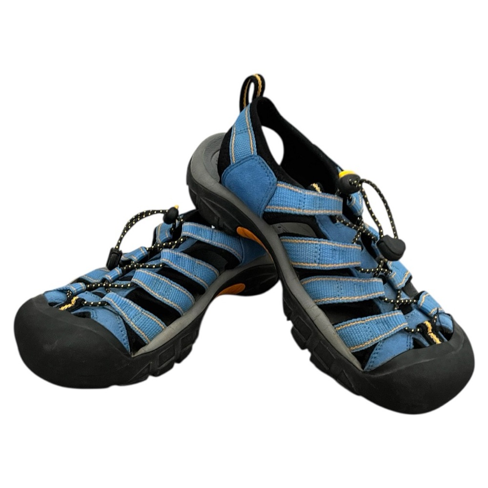 Keen Women's Newport H2 7.5 Blue Yellow Water Hiker Sandal Toe Protect Anti-Odor